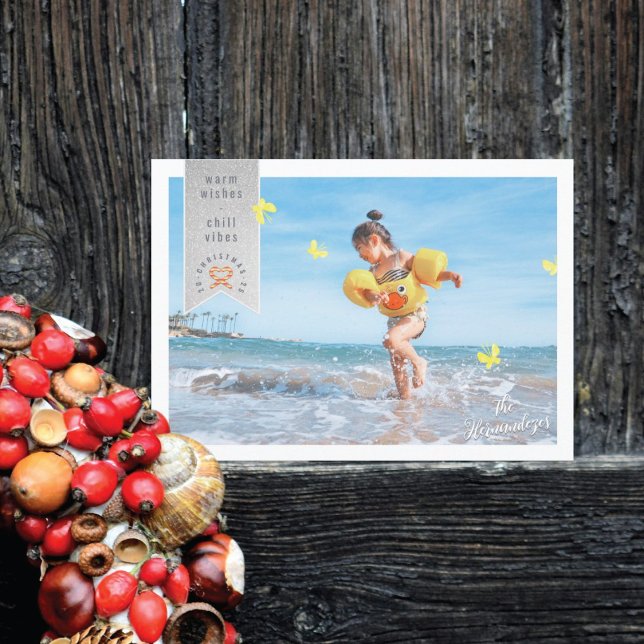 Carte de Noël photo Papillons (Créateur téléchargé)