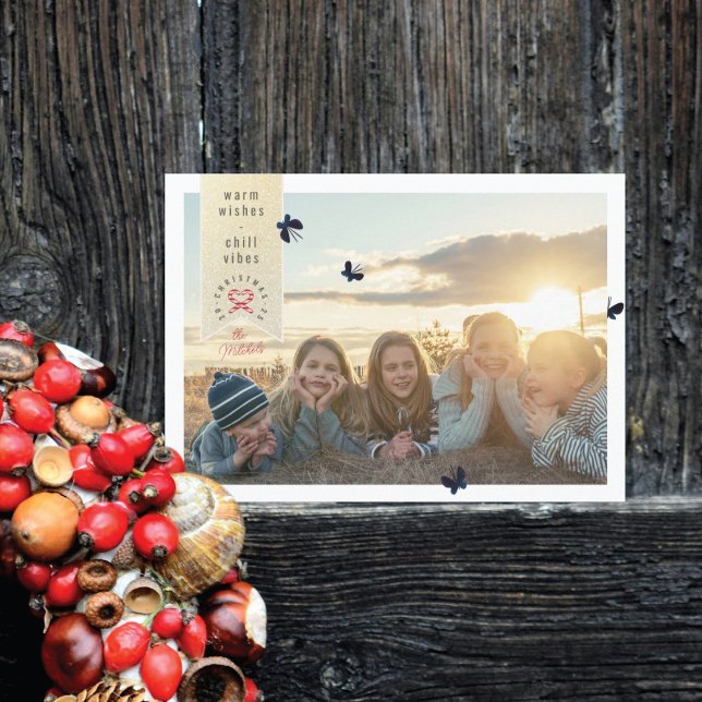 Carte de Noël photo papillons (Créateur téléchargé)