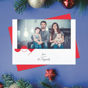 Carte de Noël photo Simple Joie