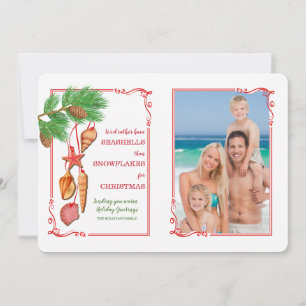 Carte de Noël photographique à coquillages