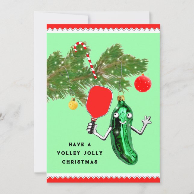 Carte de Noël Pickleball (Devant)