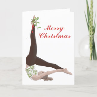 Carte de Noël Pilates Mistletoe
