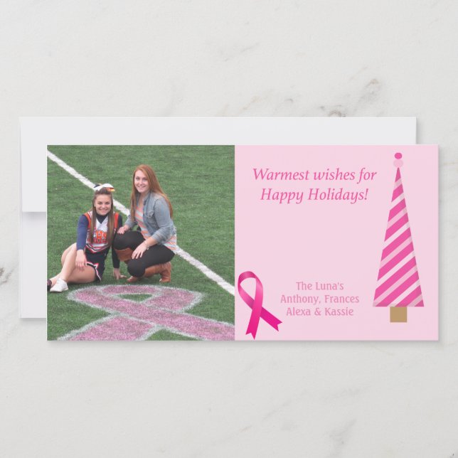Carte de Noël Pink Breth Cancer Awareness (Devant)