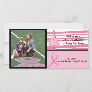 Carte de Noël Pink Breth Cancer Awareness