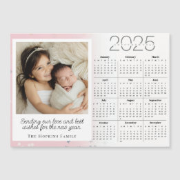 Carte de Noël Pink Magnifique Photo personnalisée