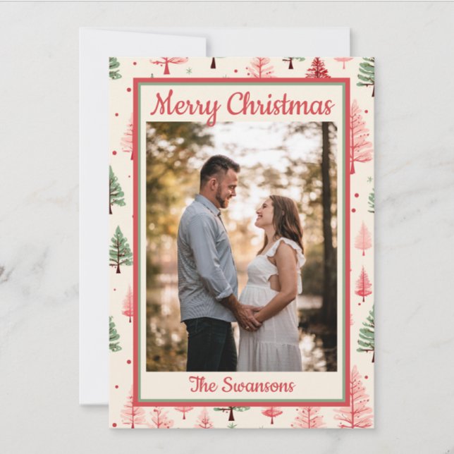 Carte de Noël Pink Tree (Créateur téléchargé)