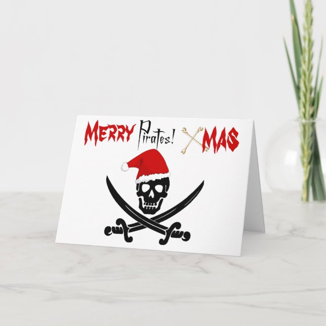 Carte de Noël Pirate amusante (Devant)