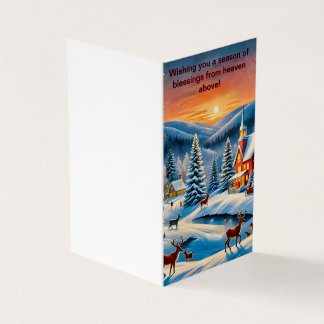 Carte de Noël pittoresque
