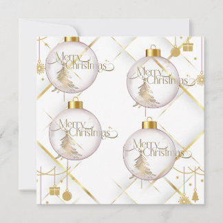 Carte de Noël Plat Gold (Personnaliser)