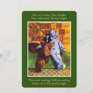 Carte de Noël plate STAR OF WONDER