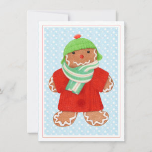 Carte de Noël plate WOOLIE GINGERPREAD 4.5x6.25