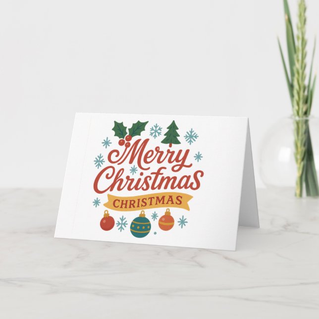 Carte de Noël pliée (Devant)