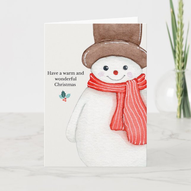 Carte de Noël pliée (Devant)