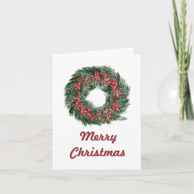 Carte de Noël pliée (Devant)