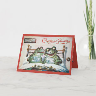 Carte de Noël pliée à la grenouille