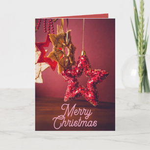 Carte de Noël pliée - Dessin d'étoile de fête