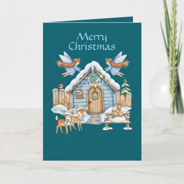 Carte de Noël pliée fantaisiste (Devant)