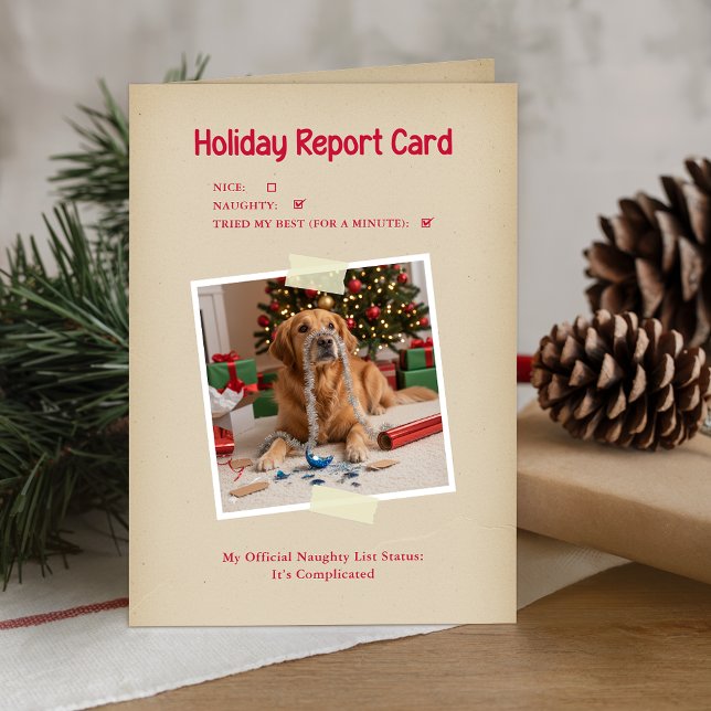 Carte de Noël pliée pour chien à thème de l'animal (Créateur téléchargé)