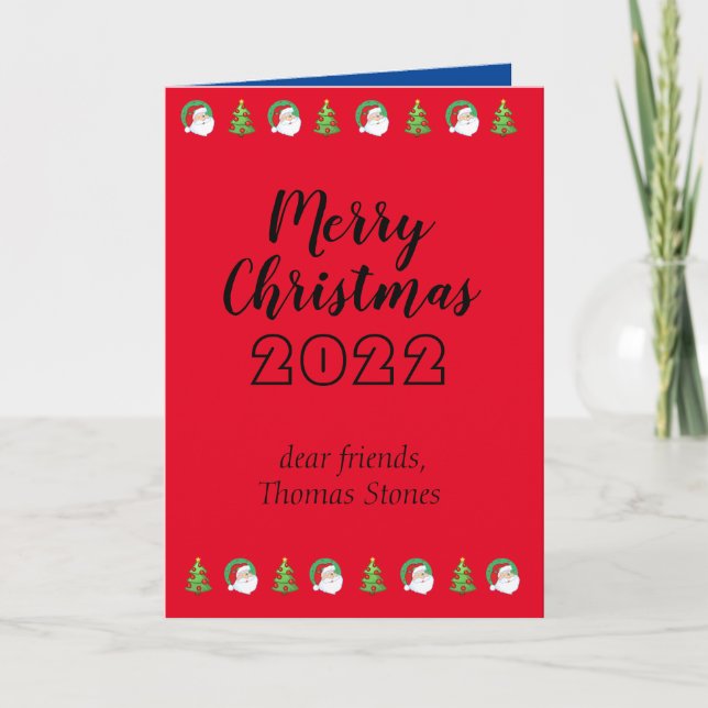 Carte de Noël pliée standard 5" x 7" (Devant)