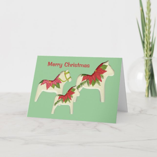 Carte de Noël Poinsettia (Devant)