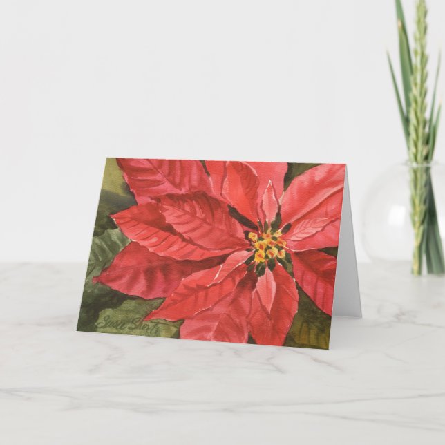 Carte de Noël Poinsettia 09CCS2-9 (Devant)