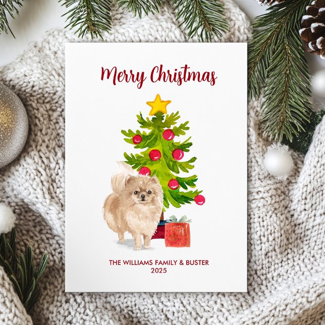 Carte de Noël Pomeranian (Créateur téléchargé)
