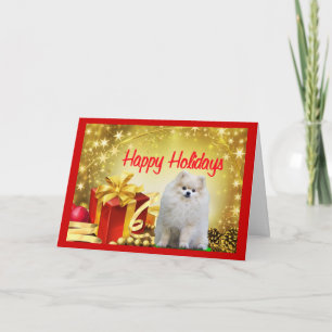 Carte de Noël Poméranie cadeau