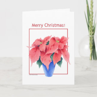 Carte de Noël Ponsettia