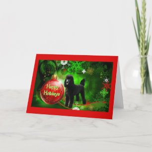 Carte de Noël Poodle Joyeux bal des Fêtes