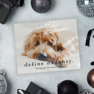 Carte de Noël pour animal de compagnie drôle Défin