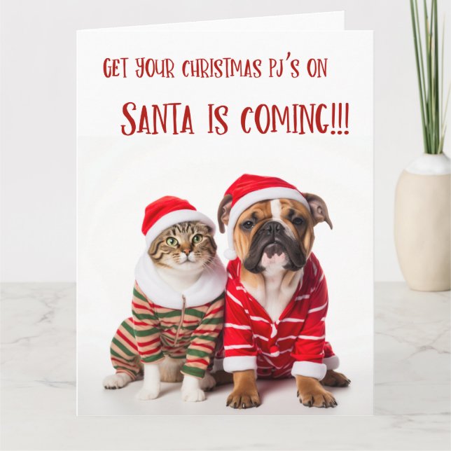 Carte de Noël pour animaux (Devant)