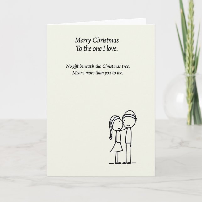 Carte de Noël pour Celui/Celle que j'aime (Devant)