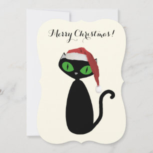 Carte de Noël pour chat cool