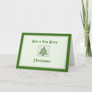 Carte de Noël pour Chevron Stripes Tree Voisin