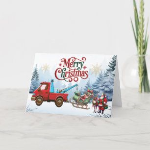 Carte de Noël pour client d'entreprise de dépanneu