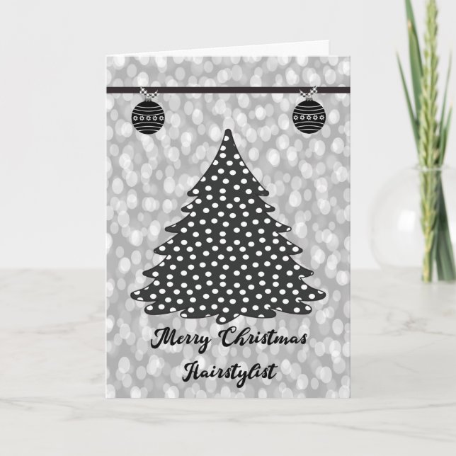 Carte de Noël pour coiffeur (Devant)