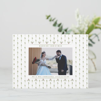Carte de Noël pour couple marié avec photo de Noël