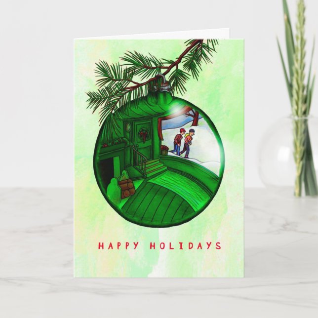 Carte de Noël pour coureur - Ornement du coureur (Devant)