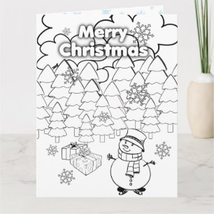 Carte de Noël pour enfants à colorier et activités