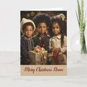 Carte de noël pour enfants afro-américains