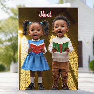 Carte de Noël pour enfants afro-américains