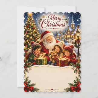 Carte de Noël pour enfants du Père Noël