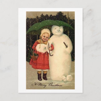 Carte de Noël pour enfants et neiges