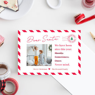 Carte de Noël pour enfants Lettre au Père Noël