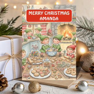 Carte de Noël pour enfants - Usine de biscuits de