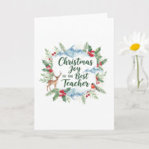 Carte de Noël pour enseignant à l'aquarelle – Hive