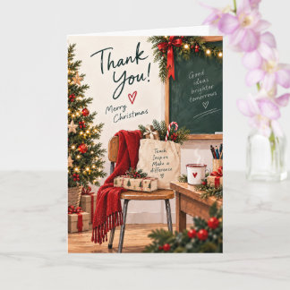 Carte de Noël pour Enseignant, Merci Enseignant
