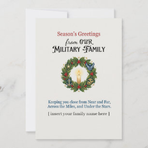 Carte de Noël pour famille de militaire Saison des