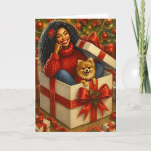 Carte de Noël pour femme afro-américaine   Carte n