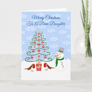 Carte de Noël pour fille Père Noël, bonhomme de ne